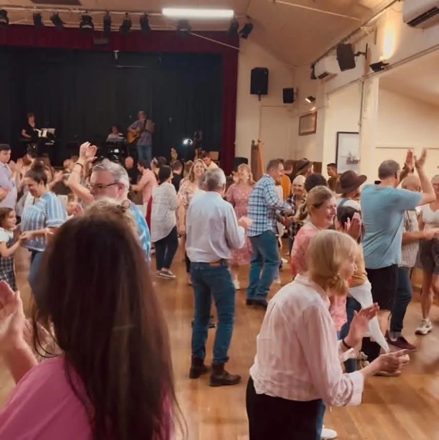 Live music at the Palmwoods hall during a community night