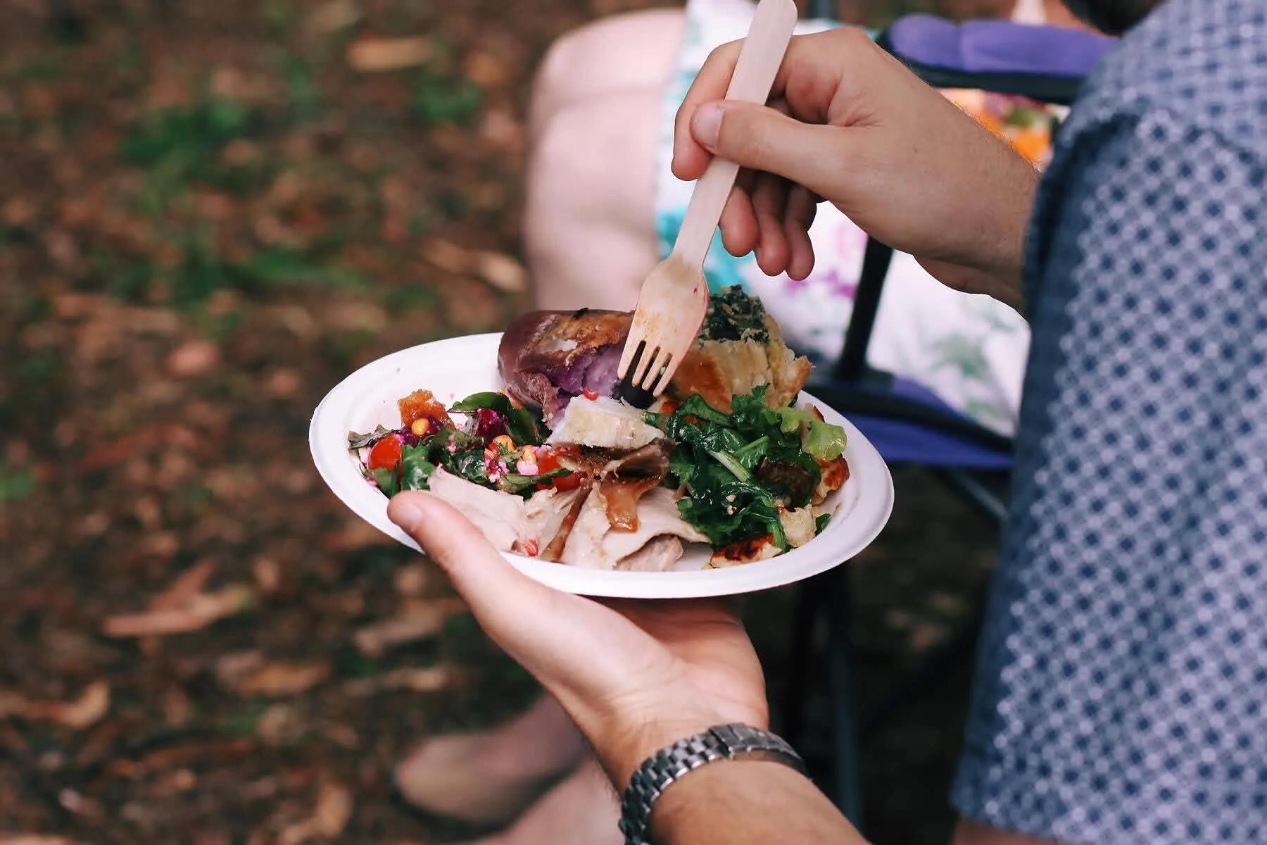 Shared food at a Palmwoods community event